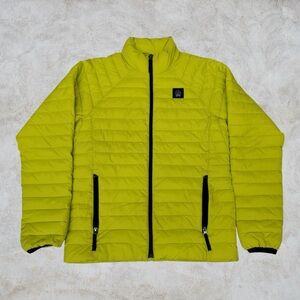 Alaskan Hardgear Puffer Jacket Mens Small Yellow Duluth Goose Down Winter Coat